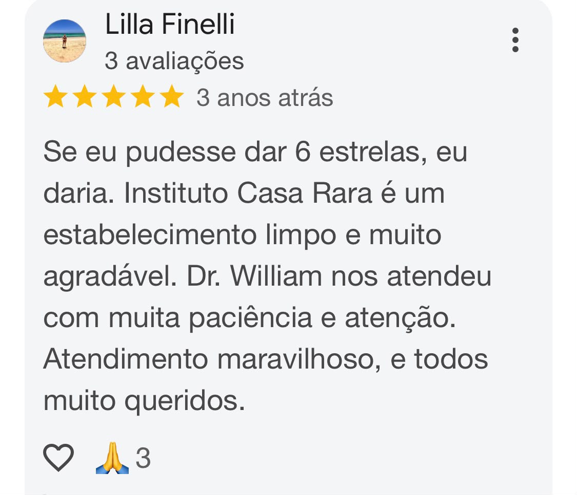 Avaliação de cinco estrelas publicada por Lilla Finelli