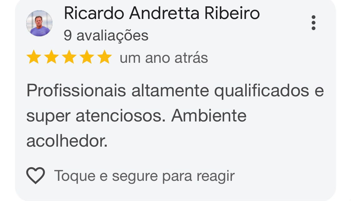 Avaliação de cinco estrelas publicada por Ricardo Andretta Ribeiro